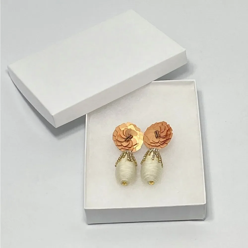 Lizzie Fortunato Le Pavilion Sequin & Crystal Embellished Flower Drop Earrings
